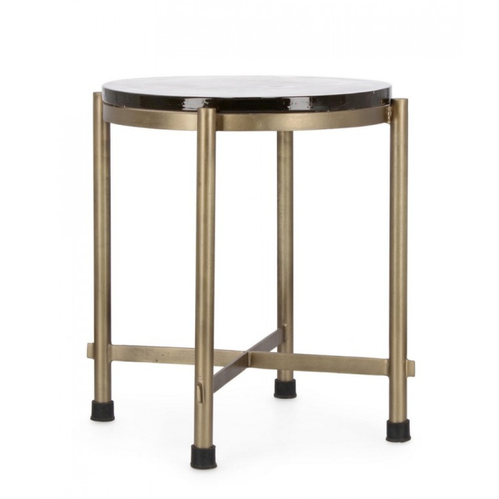 Homemotion СТОЛ КАВОВИЙ КРУГЛИЙ ЛАТУННИЙ ZAYLA H50