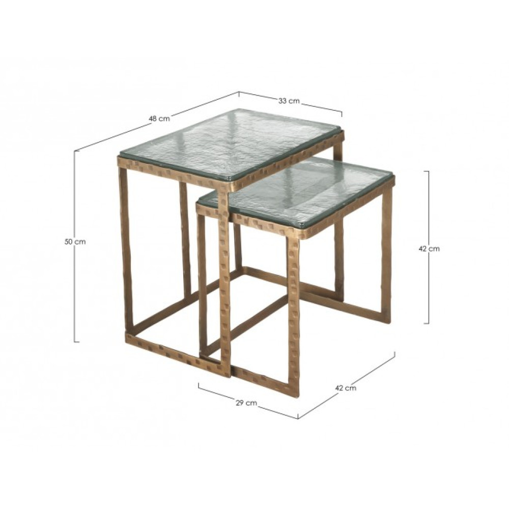Homemotion КАВОВИЙ СТОЛ ZAYLA RECT GOLD2