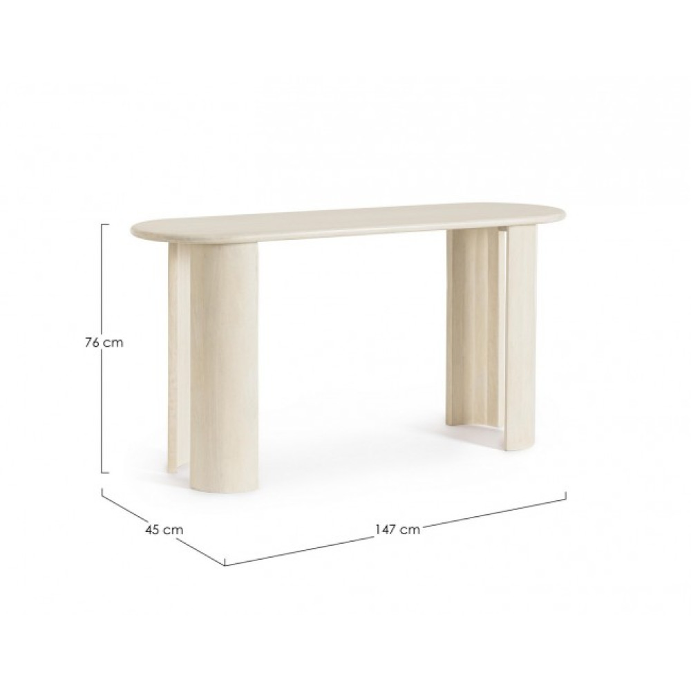 Bizzotto КОНСОЛЬ ORLANDO NATURAL OVAL