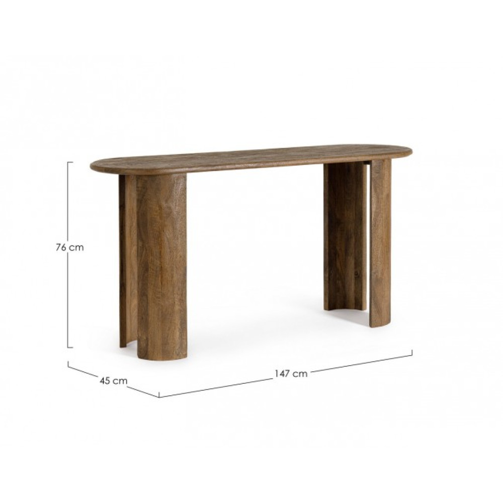 Bizzotto ORLANDO КОРИЧНЕВИЙ ОВАЛЬНИЙ КОНСОЛЬ