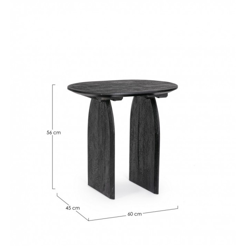 Bizzotto КАВОВИЙ СТІЛ MONTERREY ЧОРНИЙ 60X45