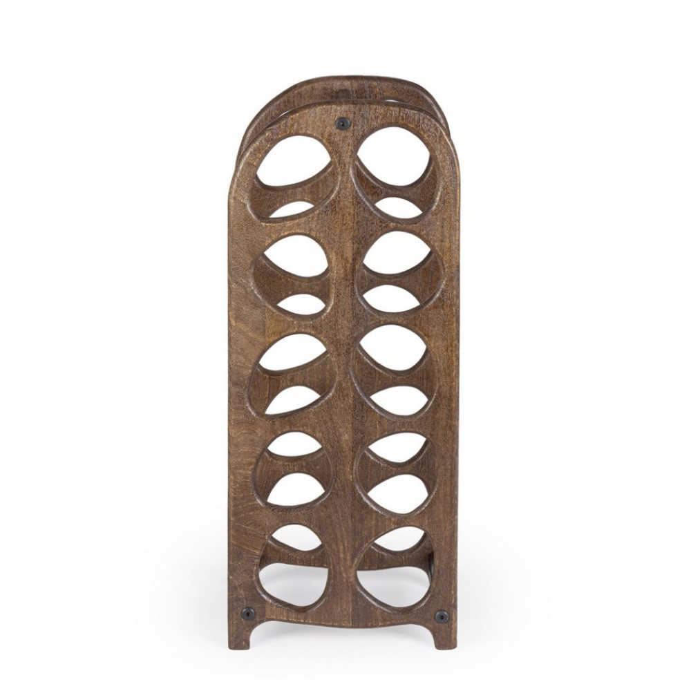 Bizzotto ПОЛІЧКА ДЛЯ ПЛЯШОК КОРИЧНЕВА YUKON 10 шт