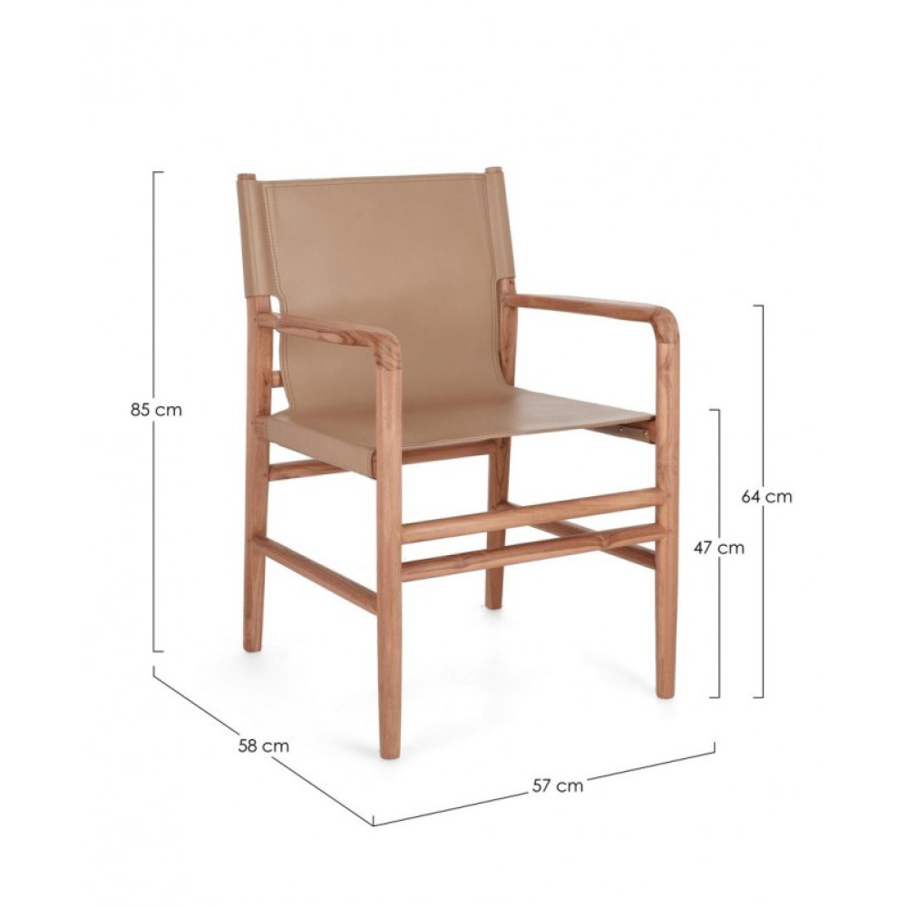 Bizzotto КРІСЛО CAROLINE TAUPE W-ARMR Bizzotto КРІСЛО CAROLINE TAUPE W-ARMR