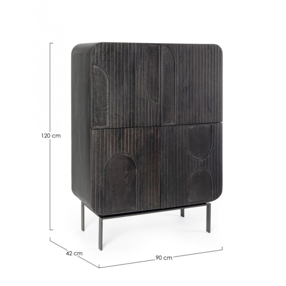 Homemotion ORISSA BLACK HIGH BOARD 4DO