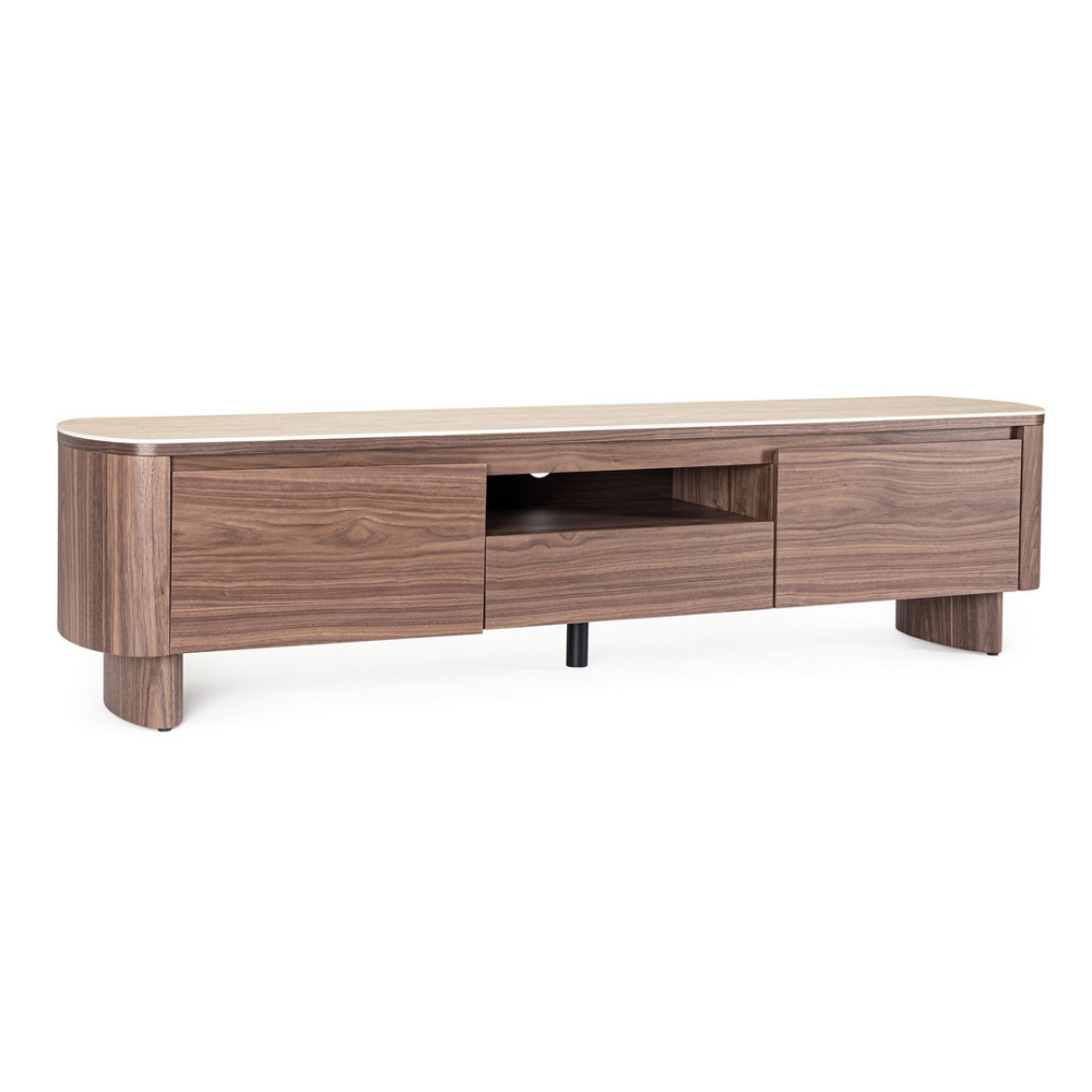 Homemotion Тумба під телевізор EZEKIEL, 2 двері + 1 дверцята