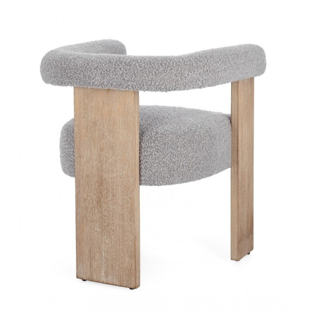 Bizzotto СТІЛЕЦЕ AGAPE NATURAL/GREY W-ПІДЛІКТНИК