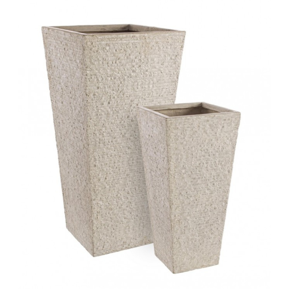 Bizzotto НАБІР 2 ВИСОКА КВАДРАТНА ПІСЧАНА ВАЗА-ТРИМАЧ