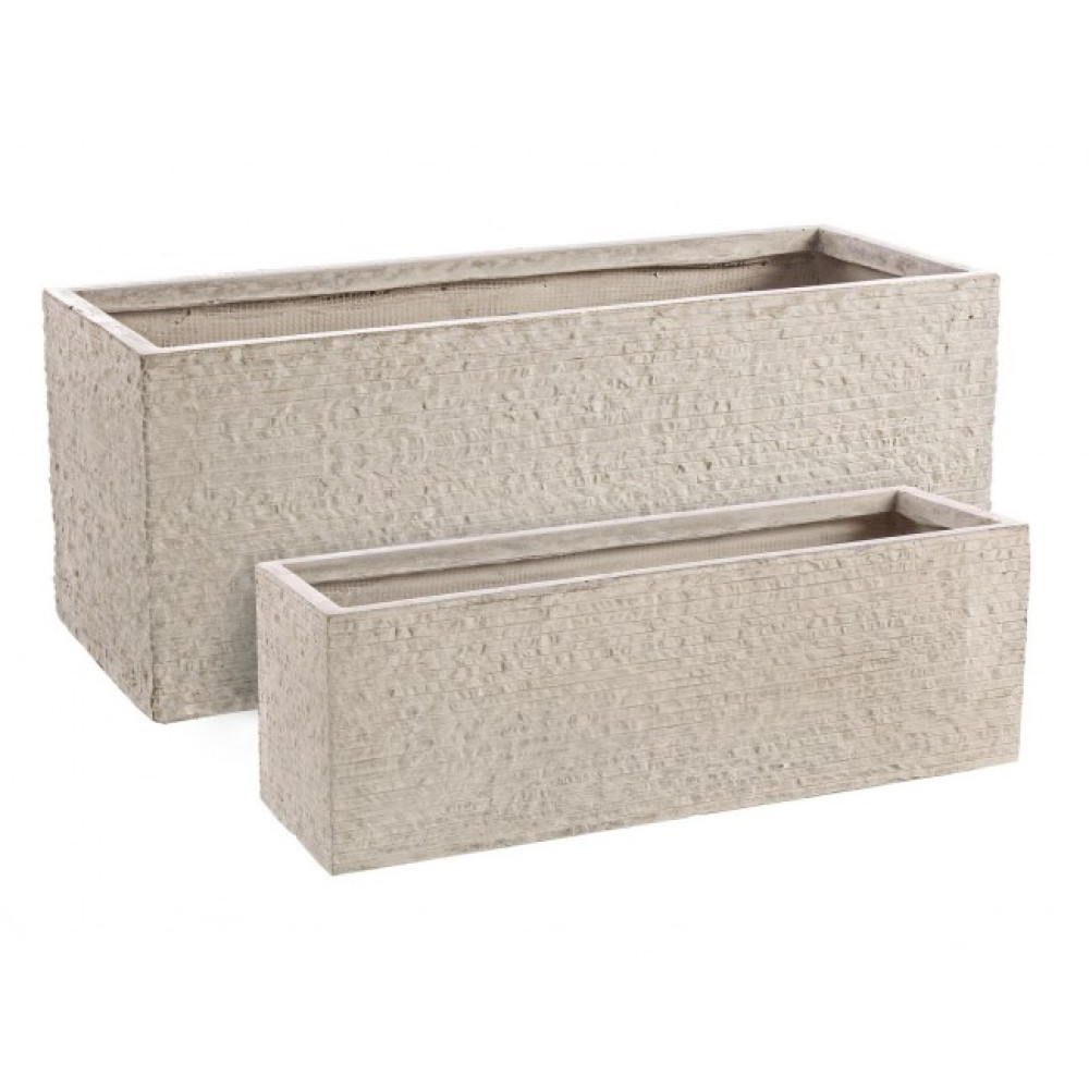 Bizzotto НАБІР 2 STONE RECT SMAL НАТУРАЛЬНИЙ ВАЗОТРИМАТЕЛЬ