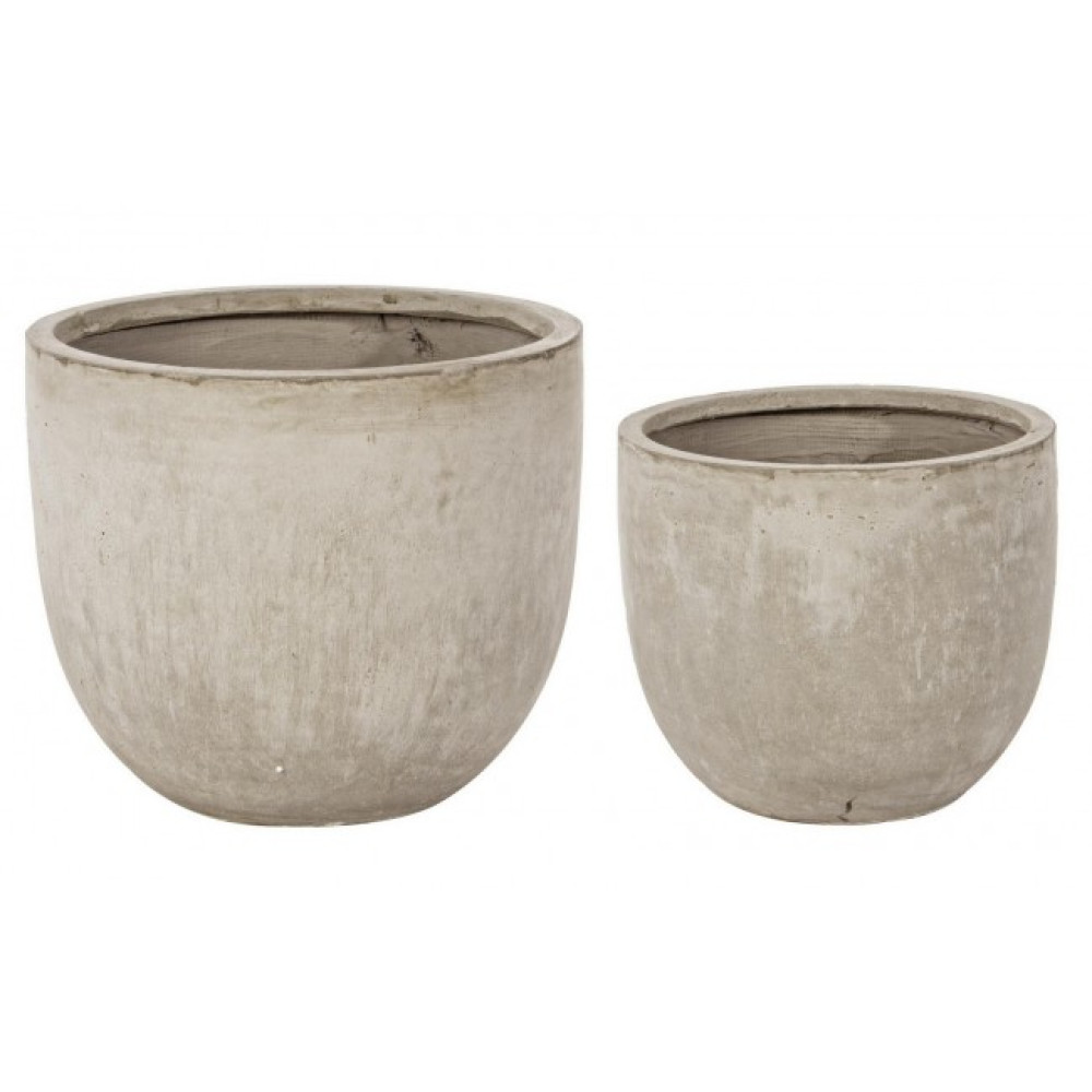 Bizzotto НАБІР 2 ПІСОЧНА МАЛЕНЬКА КРУГЛА ЦЕМЕНТНА ВАЗА-ТРИМАЧ