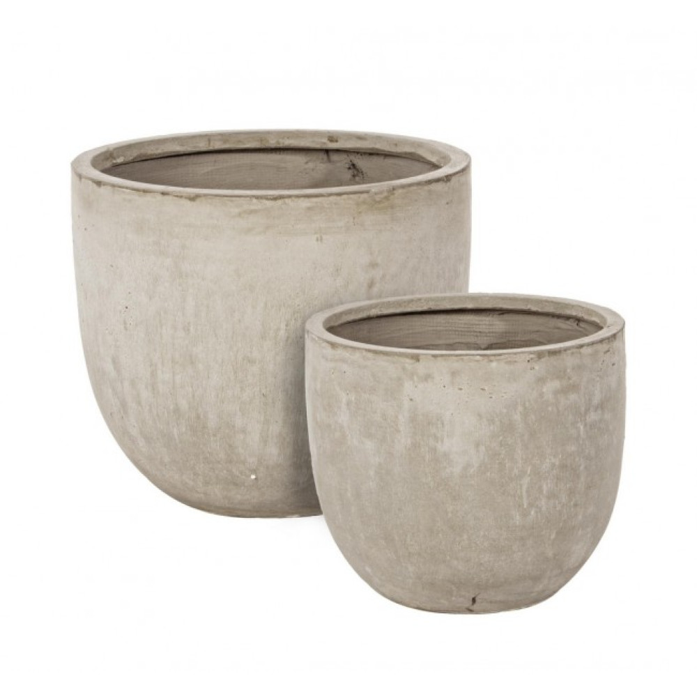 Bizzotto НАБІР 2 ПІСОЧНА МАЛЕНЬКА КРУГЛА ЦЕМЕНТНА ВАЗА-ТРИМАЧ