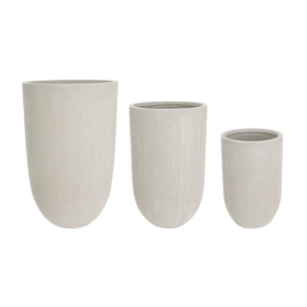 Bizzotto НАБІР 3 ПЕНЗЛИК БЕЖЕВИЙ КРУГЛИЙ ВИСОКИЙ ВАЗОТРИМАТЕЛЬ