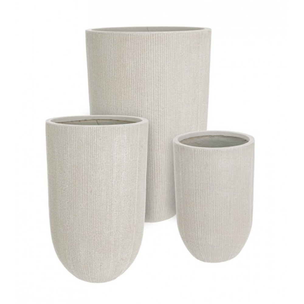 Bizzotto НАБІР 3 ПЕНЗЛИК БЕЖЕВИЙ КРУГЛИЙ ВИСОКИЙ ВАЗОТРИМАТЕЛЬ