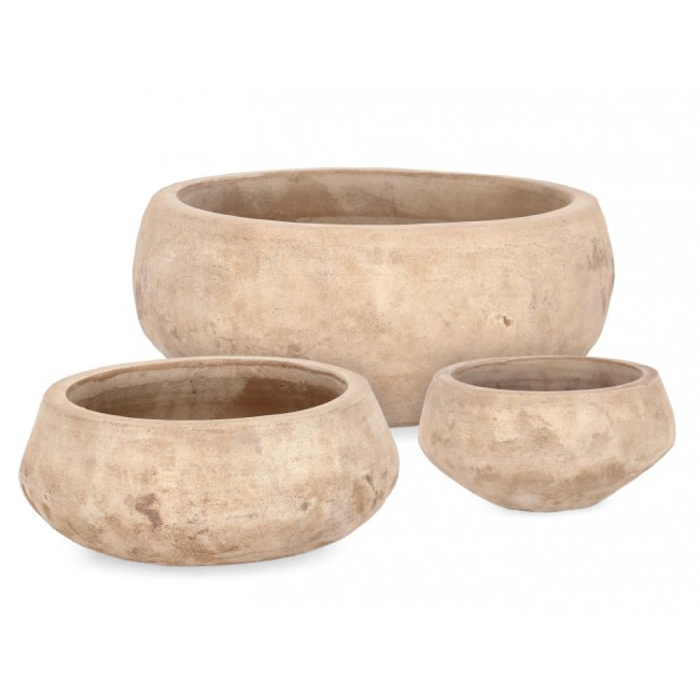 Bizzotto НАБІР 3 ЧАШИ MINH BURNIS TERRAC ВАЗОТРИМАТЕЛЬ