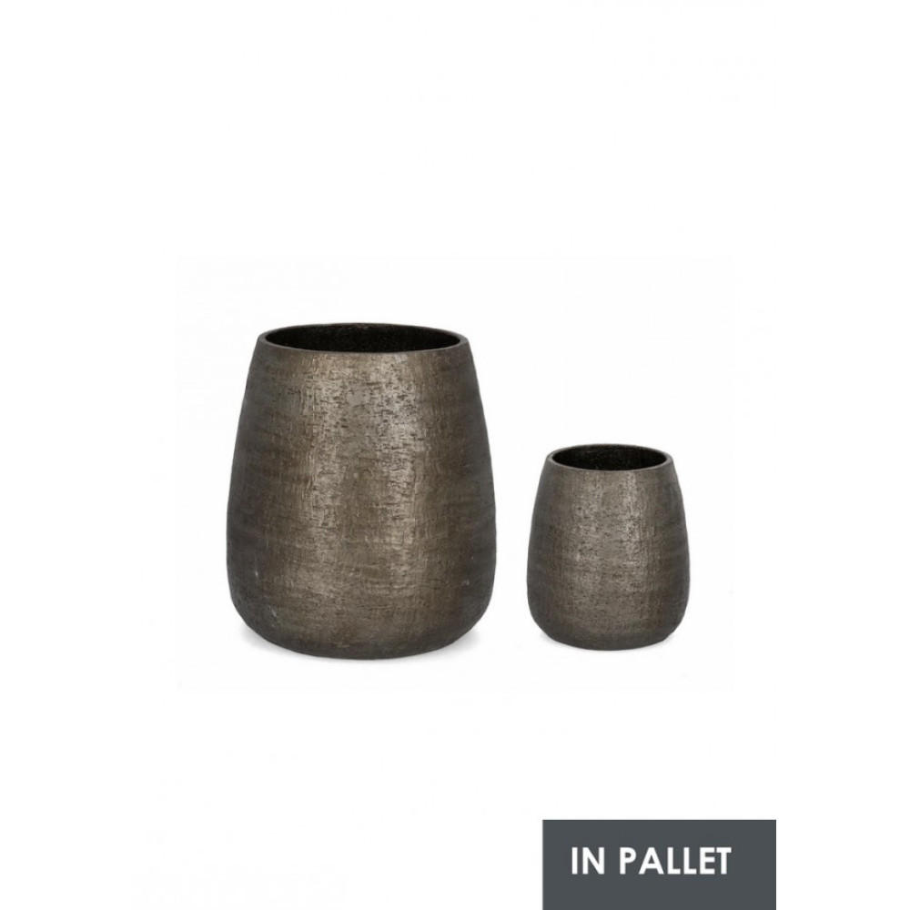 Bizzotto НАБІР 2 EMEI HIGH GREY ВАЗА-ТРИМАЧ Bizzotto НАБІР 2 EMEI HIGH GREY ВАЗА-ТРИМАЧ