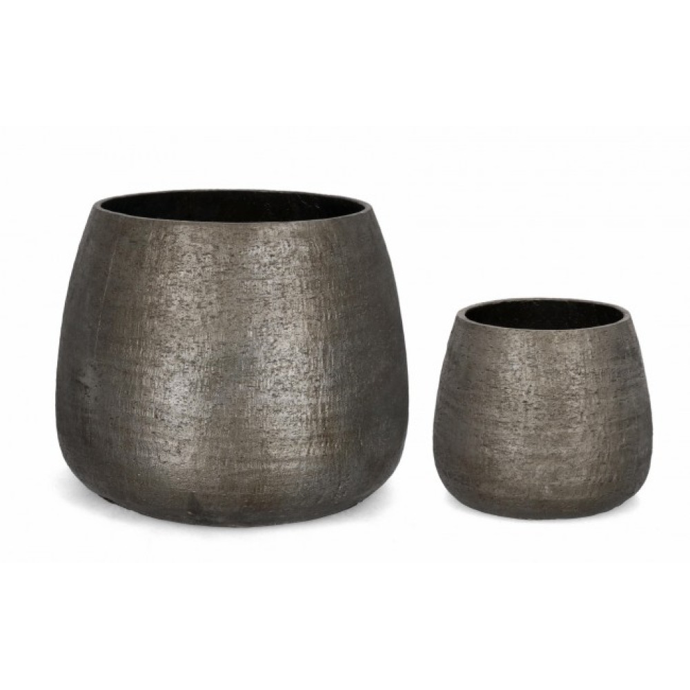 Bizzotto НАБІР 2 EMEI ЗАОКРУГЛЕНА СІРА ВАЗА