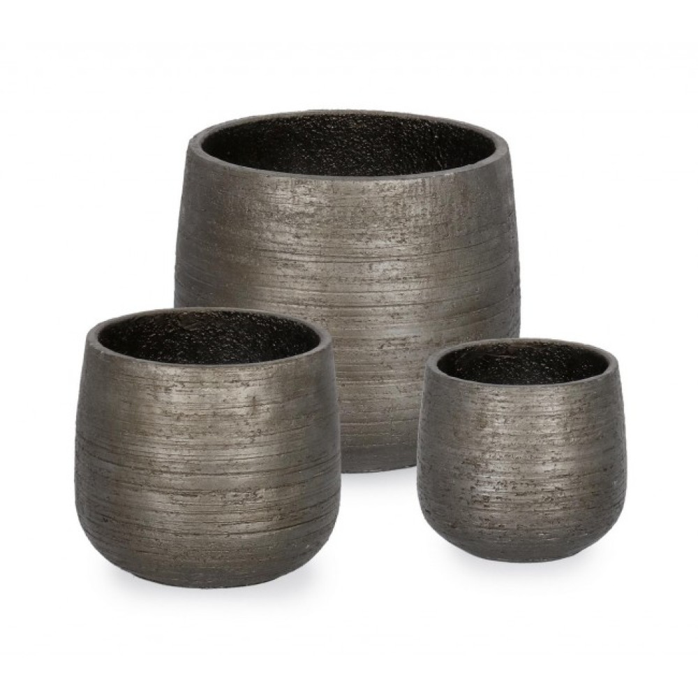 Bizzotto НАБІР 3 НИЗЬКОГО СІРОГО ТРИМАЧА ВАЗИ