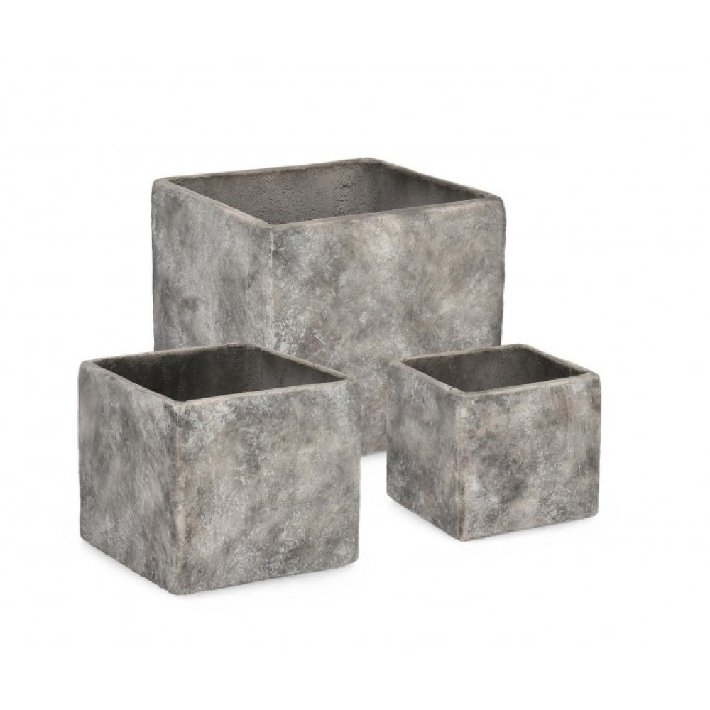 Bizzotto НАБІР 3 MEILI SQ LOW GREY ТРИМАЧ ВАЗО