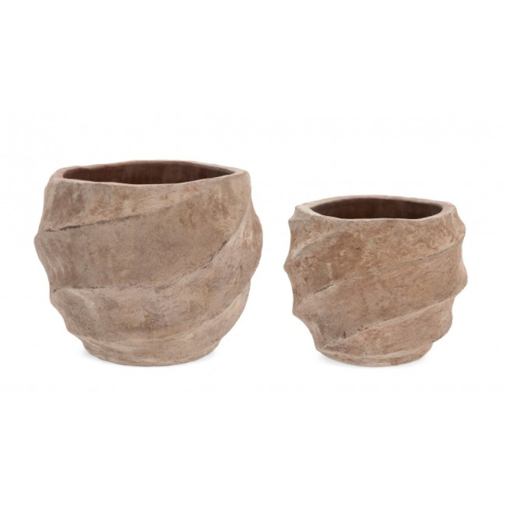 Bizzotto НАБІР TEIDE 2 НИЗЬКА ВАЗА H. ТЕРАКОТОВО-КОРИЧНЕВИЙ