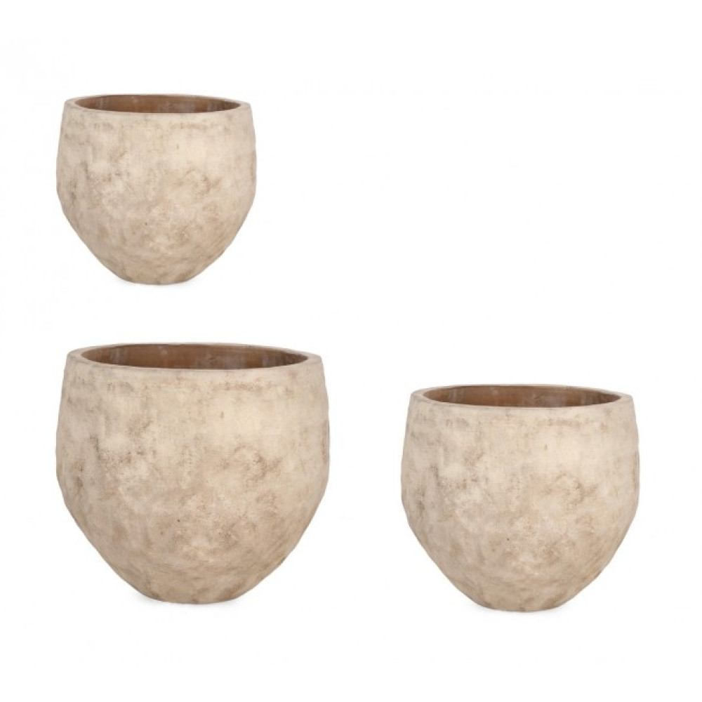 Bizzotto МІНХ НАБІР 3 ТЕРАКОТОВА ВАЗА З СИЛЬНИМ ВИПАЛЕННЯМ