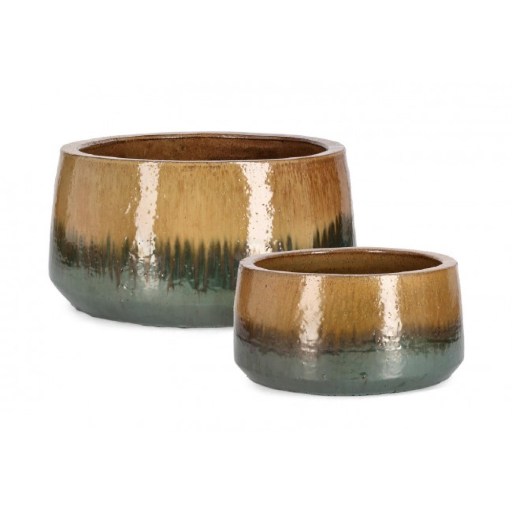 Bizzotto НАБІР THRAN 2 МЕЛАНЖЕВА ВАЗА З НИЗЬКОЮ ОХРОЮ.