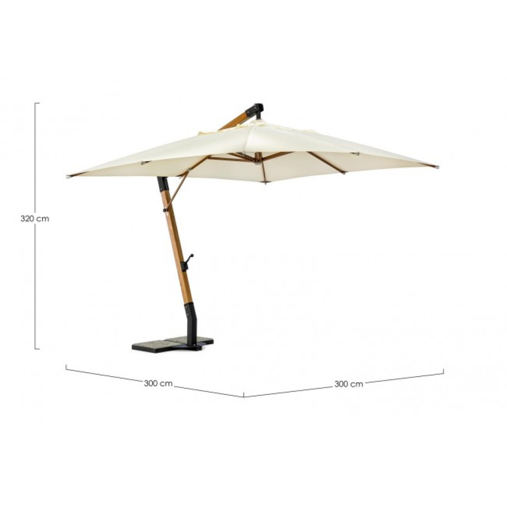 Bizzotto CAPUA NATURAL ПАРАСОЛКА ПІДВІСНА 3X3 Bizzotto CAPUA NATURAL ПАРАСОЛКА ПІДВІСНА 3X3