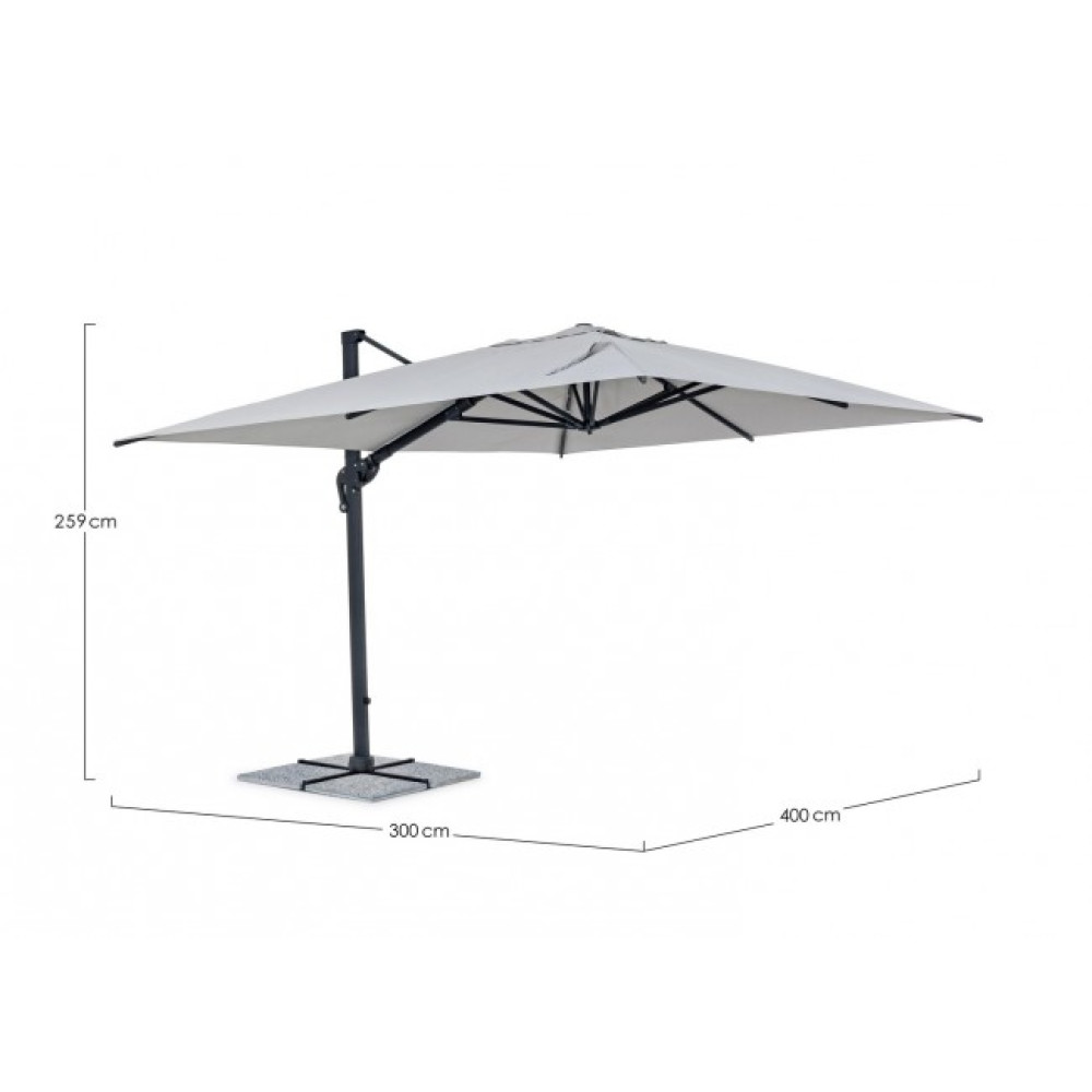 Bizzotto INES CHARC-СВІТЛО-СІРА ПАРАСОЛЯ 3X4.T