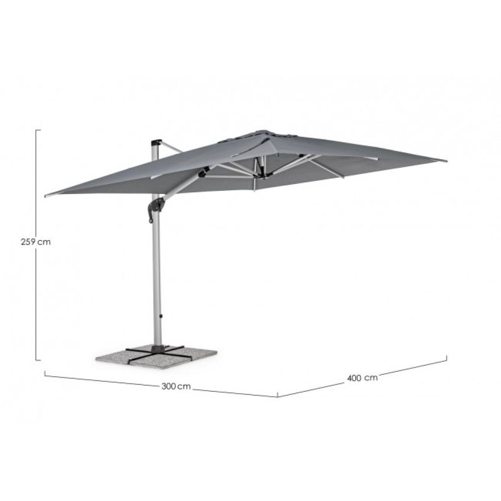 Bizzotto INES ANOD-ТЕМНО-СІРА ПАРАСОЛЯ 3X4