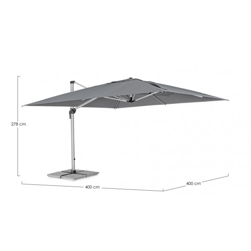 Bizzotto INES ANOD-ТЕМНО-СІРА ПАРАСОЛЯ 4X4