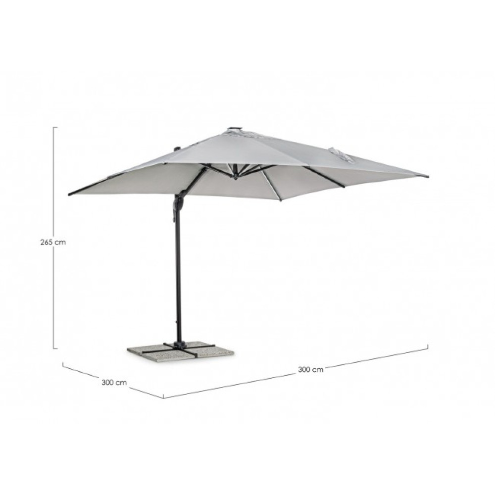 Bizzotto INES CHARC-СВІТЛО-СІРА ПАРАСОЛЯ 3X3 LED