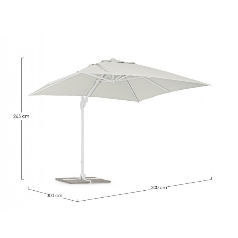 Bizzotto EDEN WHITE-NAT ПАРАСОЛЯ 3X3 T
