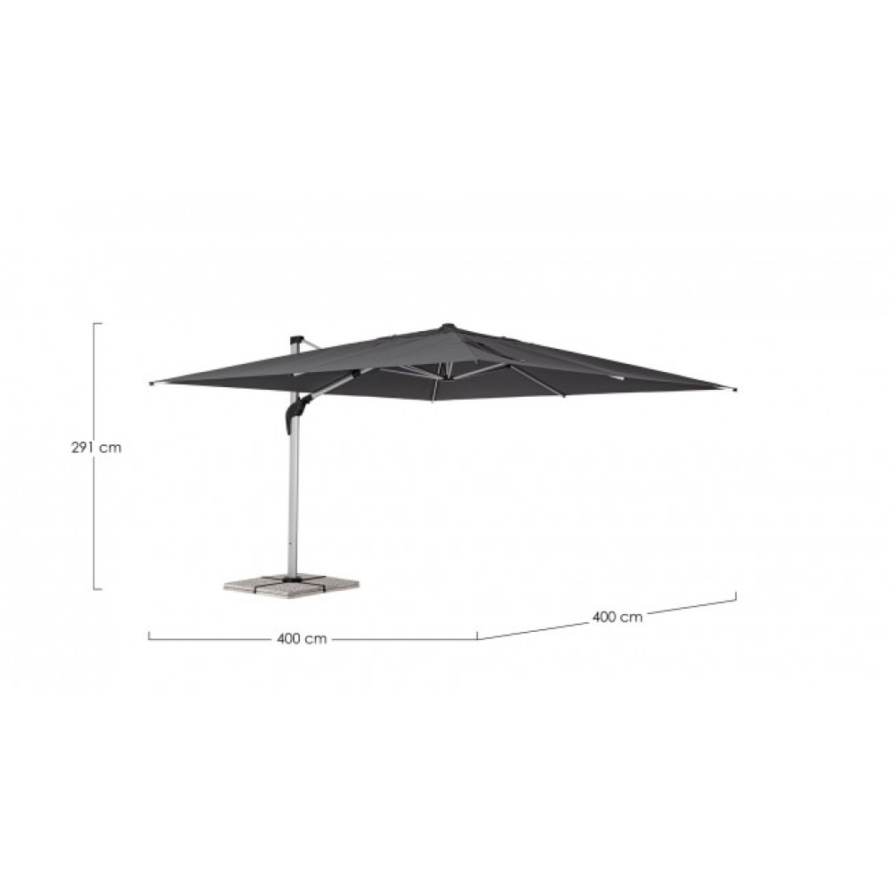 Bizzotto ПАРАСОЛЬКА ARIES ANOD-DARK GREY 4X4 T Bizzotto ПАРАСОЛЬКА ARIES ANOD-DARK GREY 4X4 T