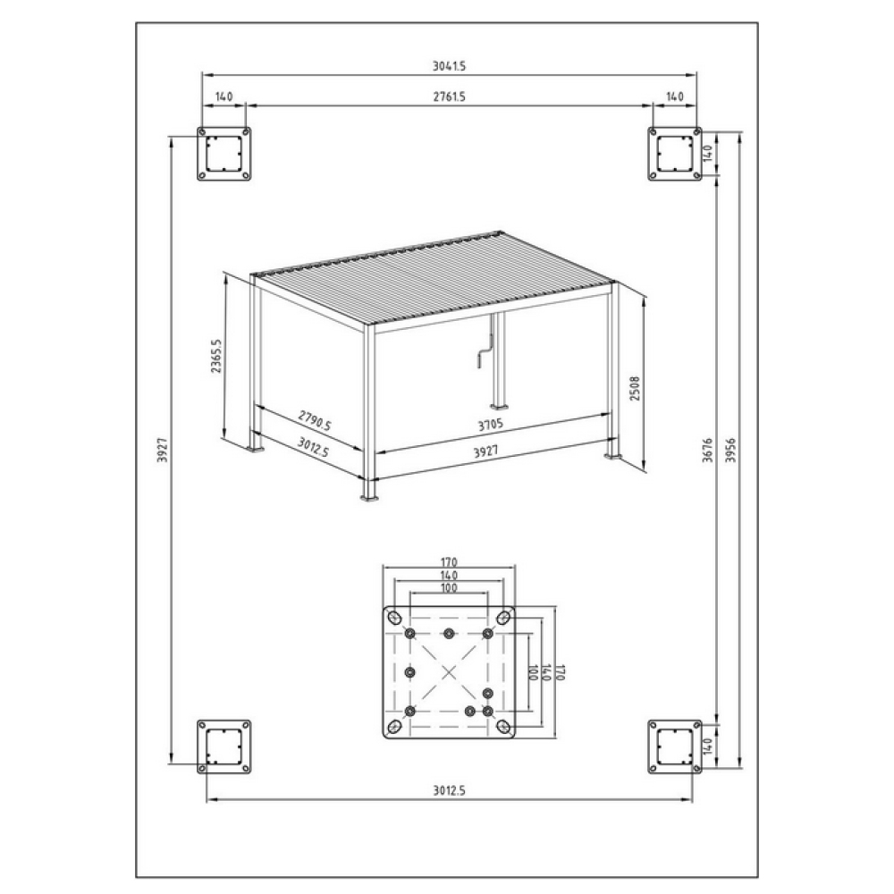 Bizzotto ПЕРГОЛА MAREA WHITE 3X4