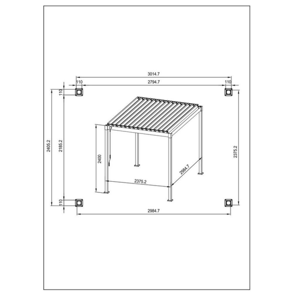 Yes GARDA CHAR. ПЕРГОЛА 3X2,4