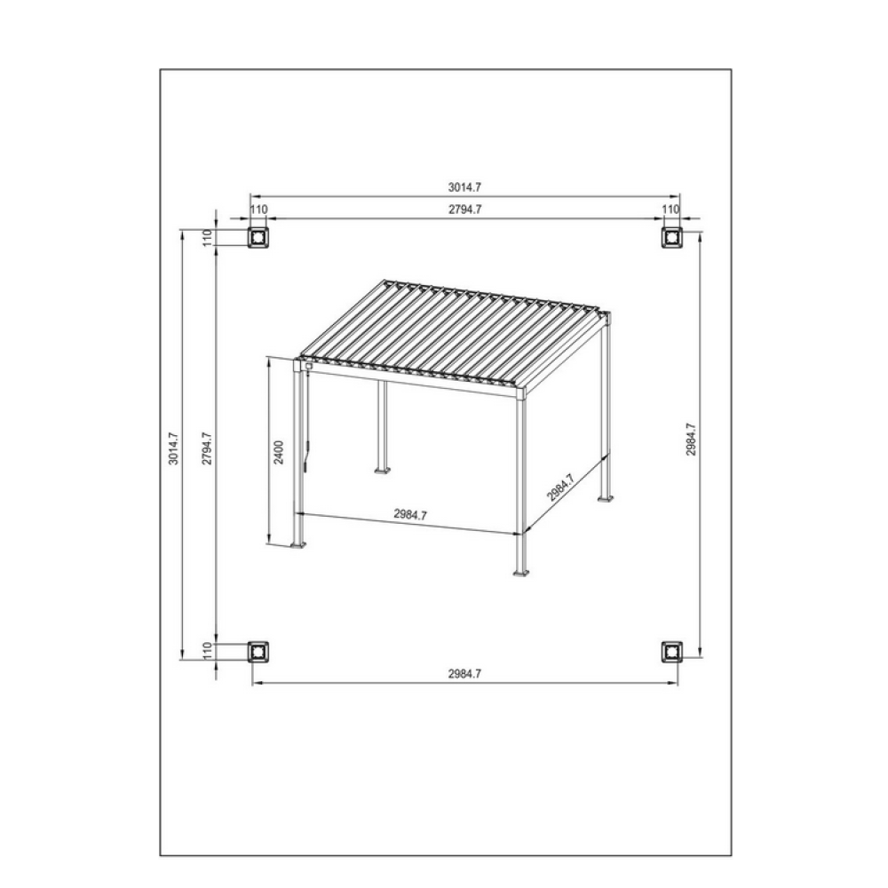 Yes Пергола GARDA SILK 3X3 Yes Пергола GARDA SILK 3X3