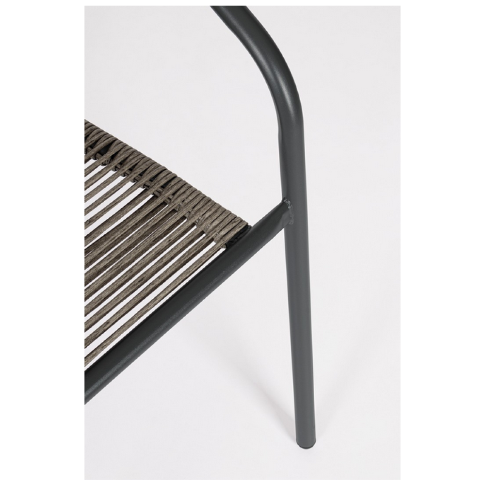 Yes Крісло BASILIA DARK GREY темно-сіре з підлокітниками