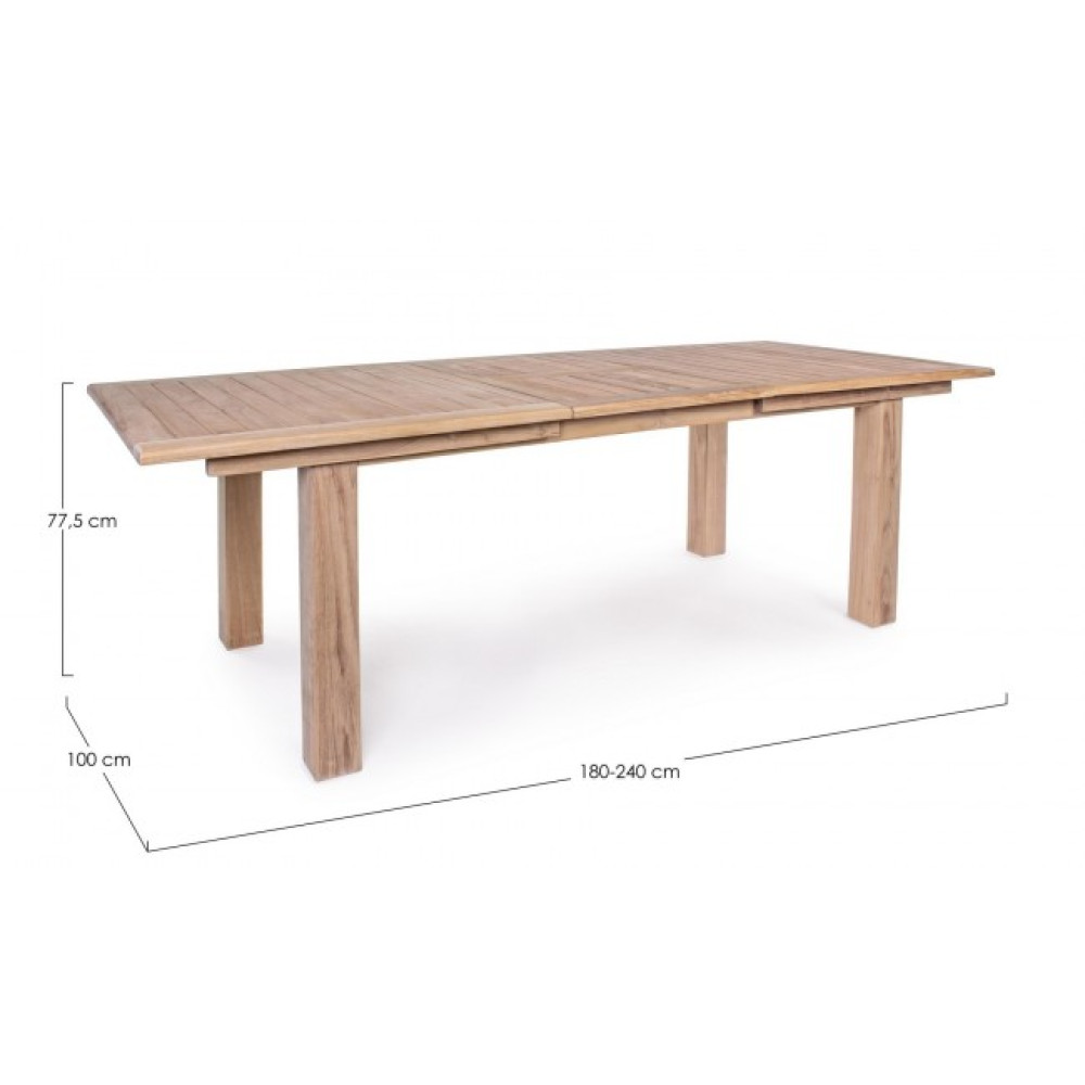 Bizzotto МЕРІЛЕНД RECT EXT. СТІЛ 180-240Х100 Bizzotto МЕРІЛЕНД RECT EXT. СТІЛ 180-240Х100