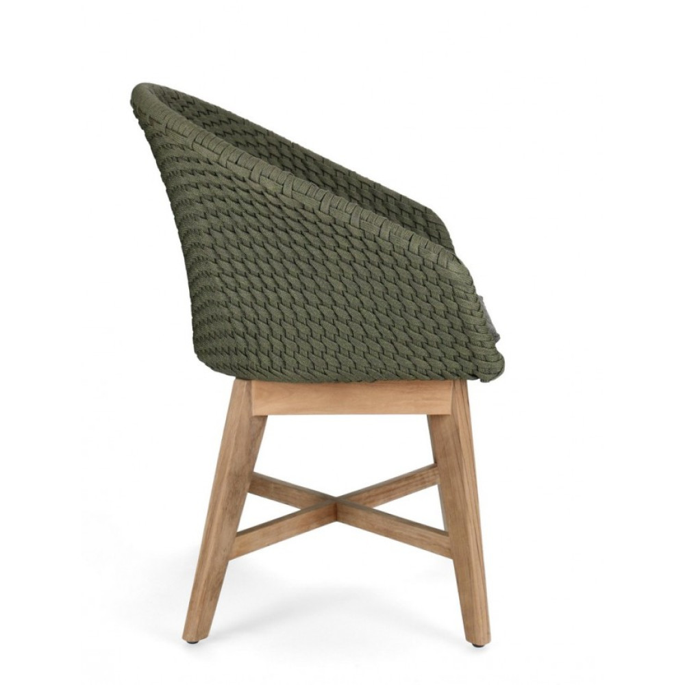 Homemotion КРІСЛО COACHELLA GREEN W-ARMR W-CUSH Homemotion КРІСЛО COACHELLA GREEN W-ARMR W-CUSH