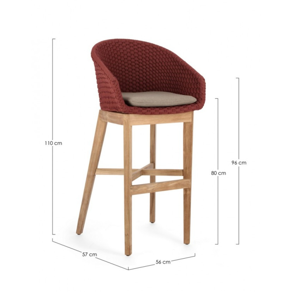 Homemotion БАРНИЙ СТІЛЕЦЬ COACHELLA SCARLET W-CUSH