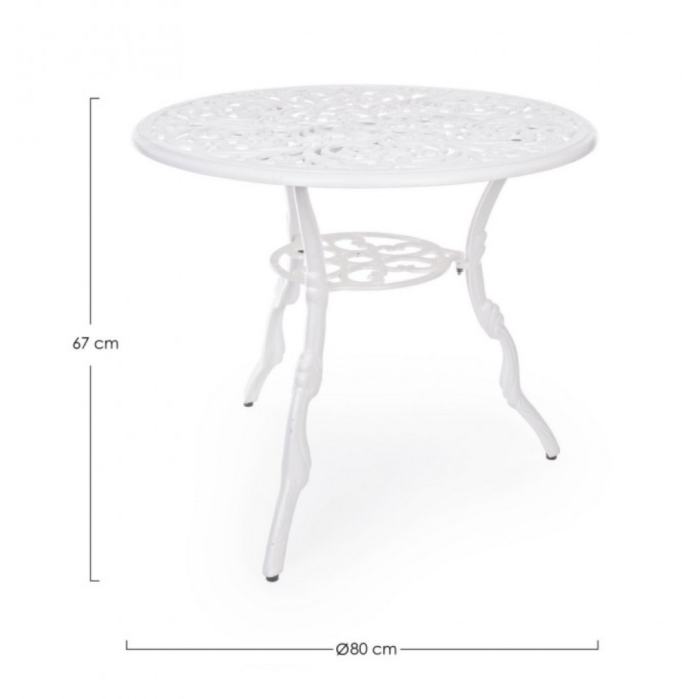 Bizzotto СТОЛ ВІКТОРІЯ БІЛИЙ D80 Bizzotto СТОЛ ВІКТОРІЯ БІЛИЙ D80