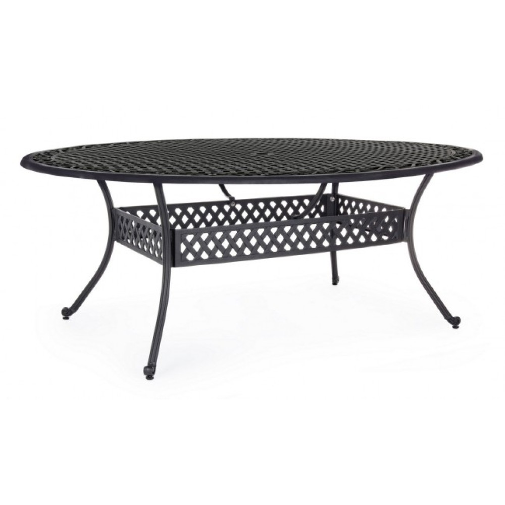 Bizzotto СТІЛ ОВАЛЬНИЙ ІВРЕА ТЕМНО-СІРИЙ 200Х150