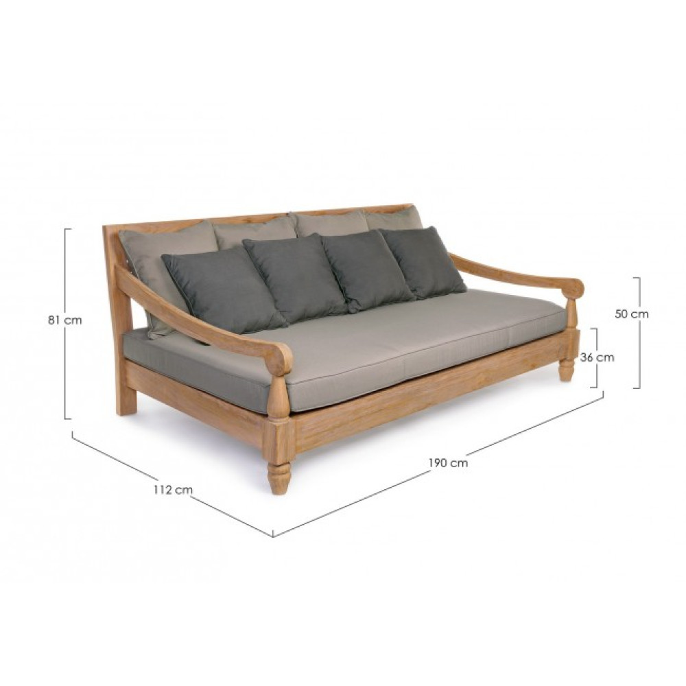Homemotion BALI DAYBED W-CUSH - FSC