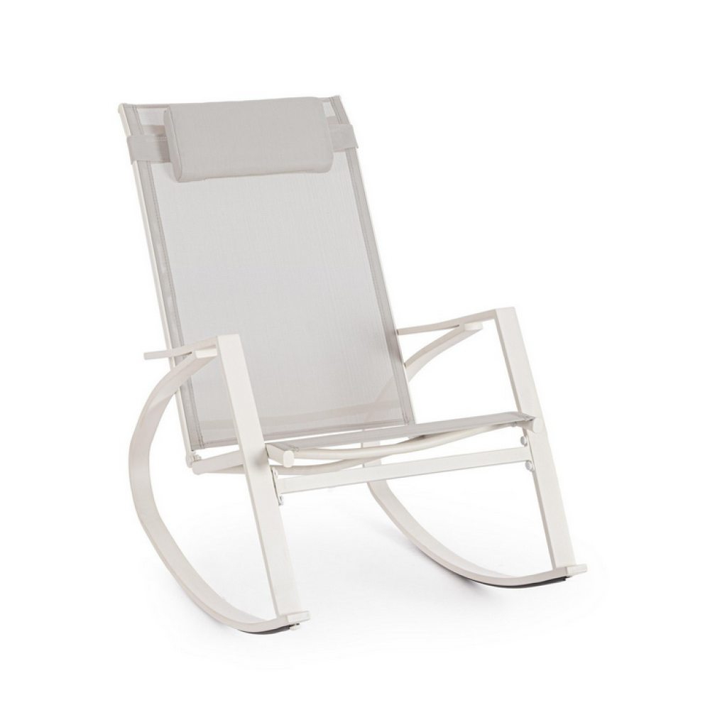 Yes Крісло-гойдалка ERCOLANO біло-сіре