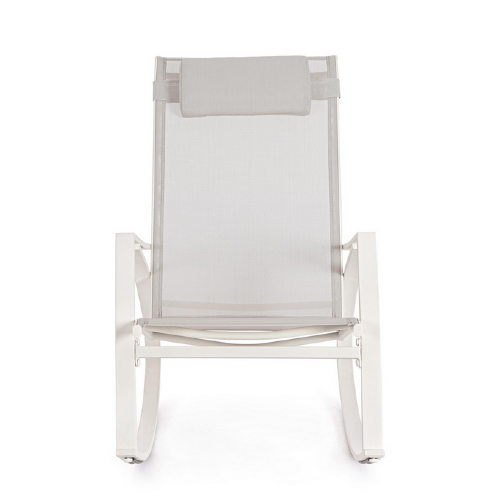 Yes Крісло-гойдалка ERCOLANO біло-сіре