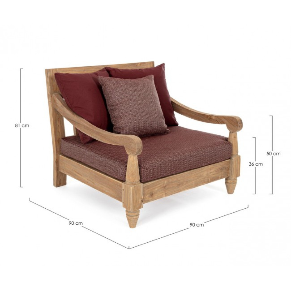 Homemotion BALI WINE КРІСЛО W-CUSH - FSC