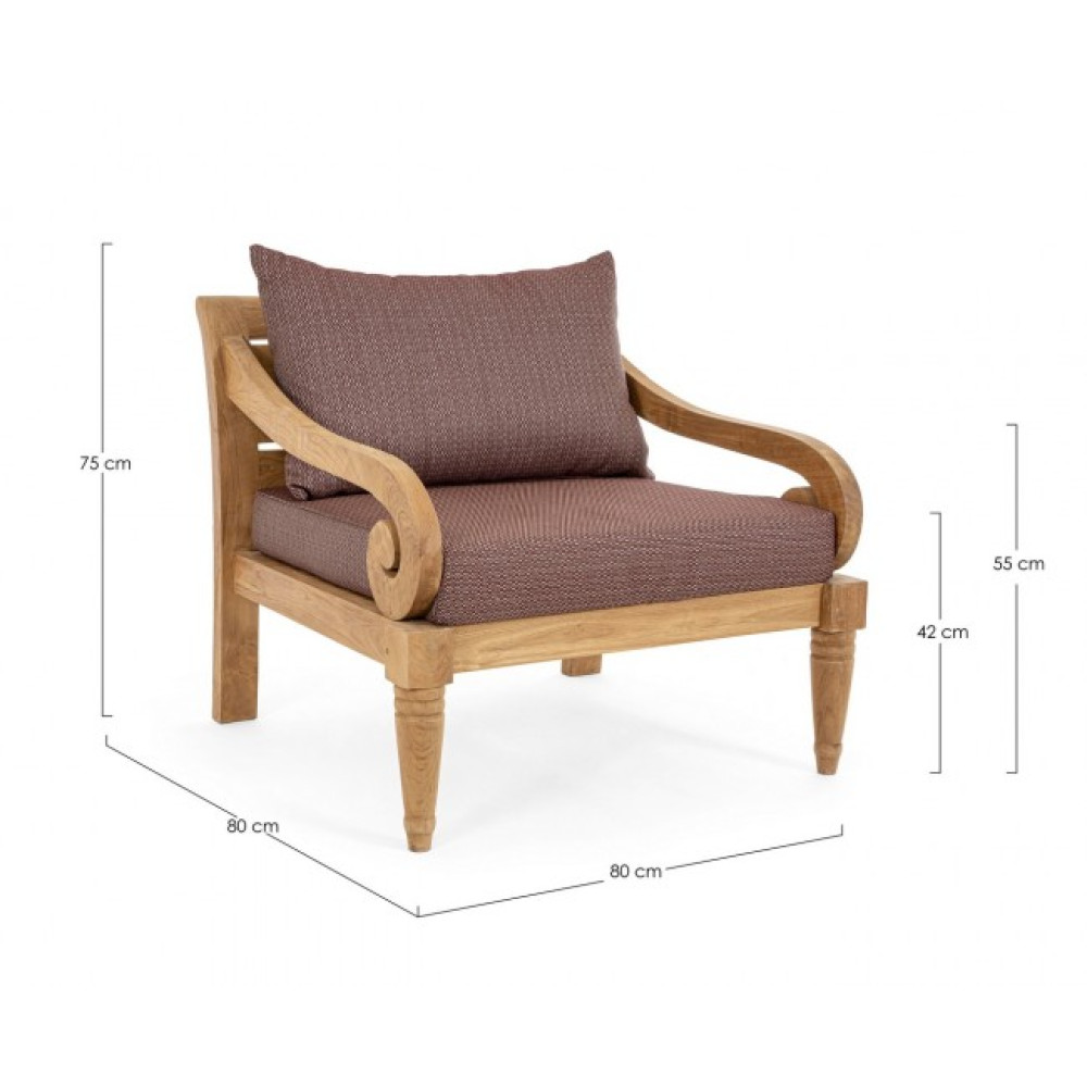 Homemotion КАРУБА ВИННЕ КРІСЛО W-CUSH - FSC