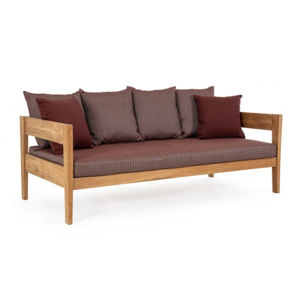 Homemotion KOBO WINE SOFA 3 SEATS W-CUSH - FSC