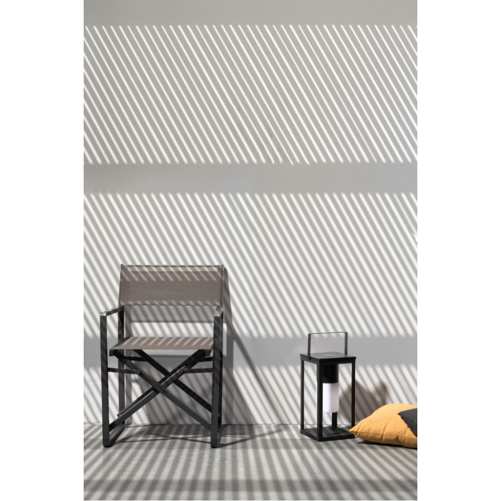 Bizzotto СОНЯЧНИЙ КВАДРАТ ЧОРНИЙ СВІТЛОДІОДНИЙ ЛАМПА W-РУЧКА H38 Bizzotto СОНЯЧНИЙ КВАДРАТ ЧОРНИЙ СВІТЛОДІОДНИЙ ЛАМПА W-РУЧКА H38