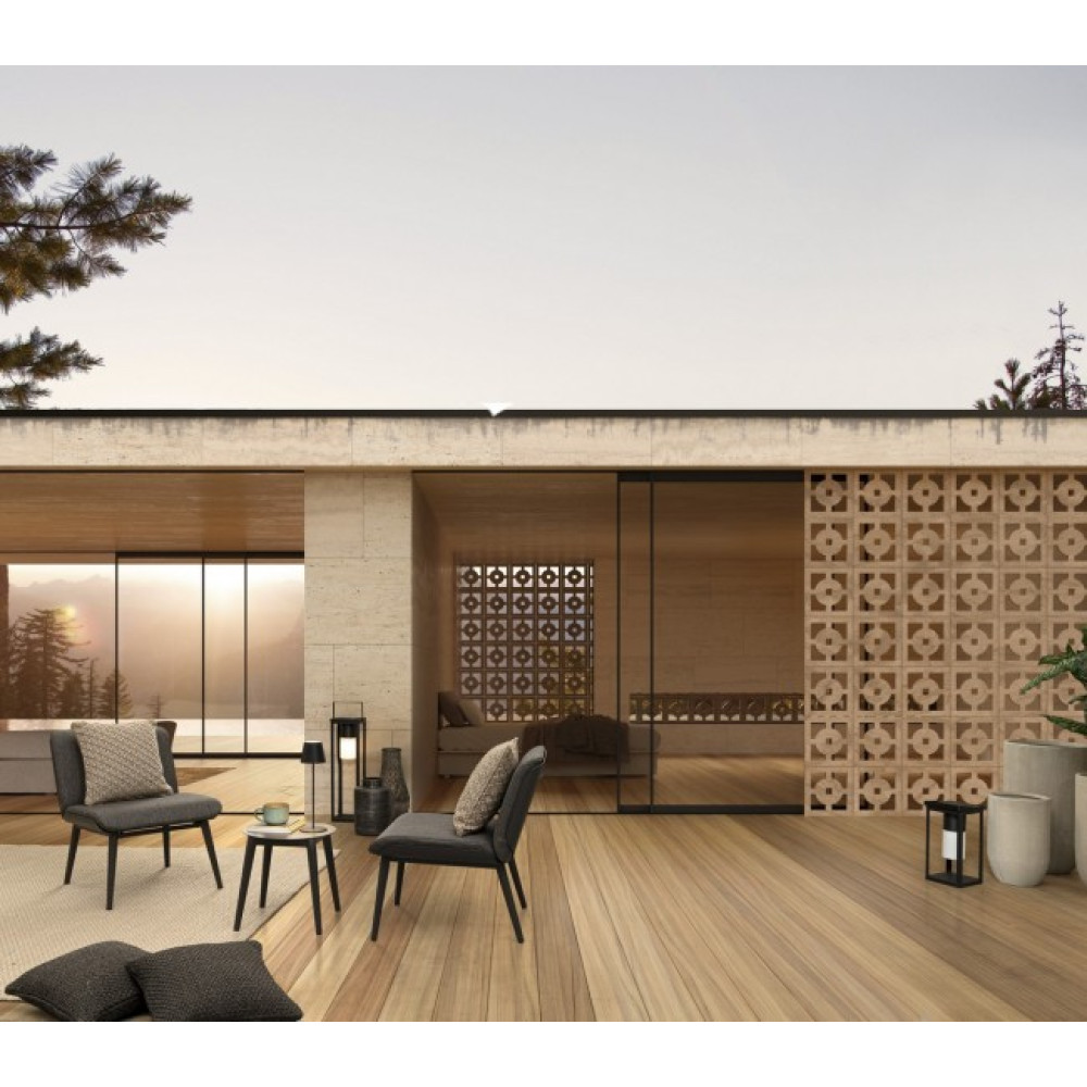 Bizzotto СОНЯЧНИЙ КВАДРАТ ЧОРНИЙ СВІТЛОДІОДНИЙ ЛАМПА W-РУЧКА H75 Bizzotto СОНЯЧНИЙ КВАДРАТ ЧОРНИЙ СВІТЛОДІОДНИЙ ЛАМПА W-РУЧКА H75