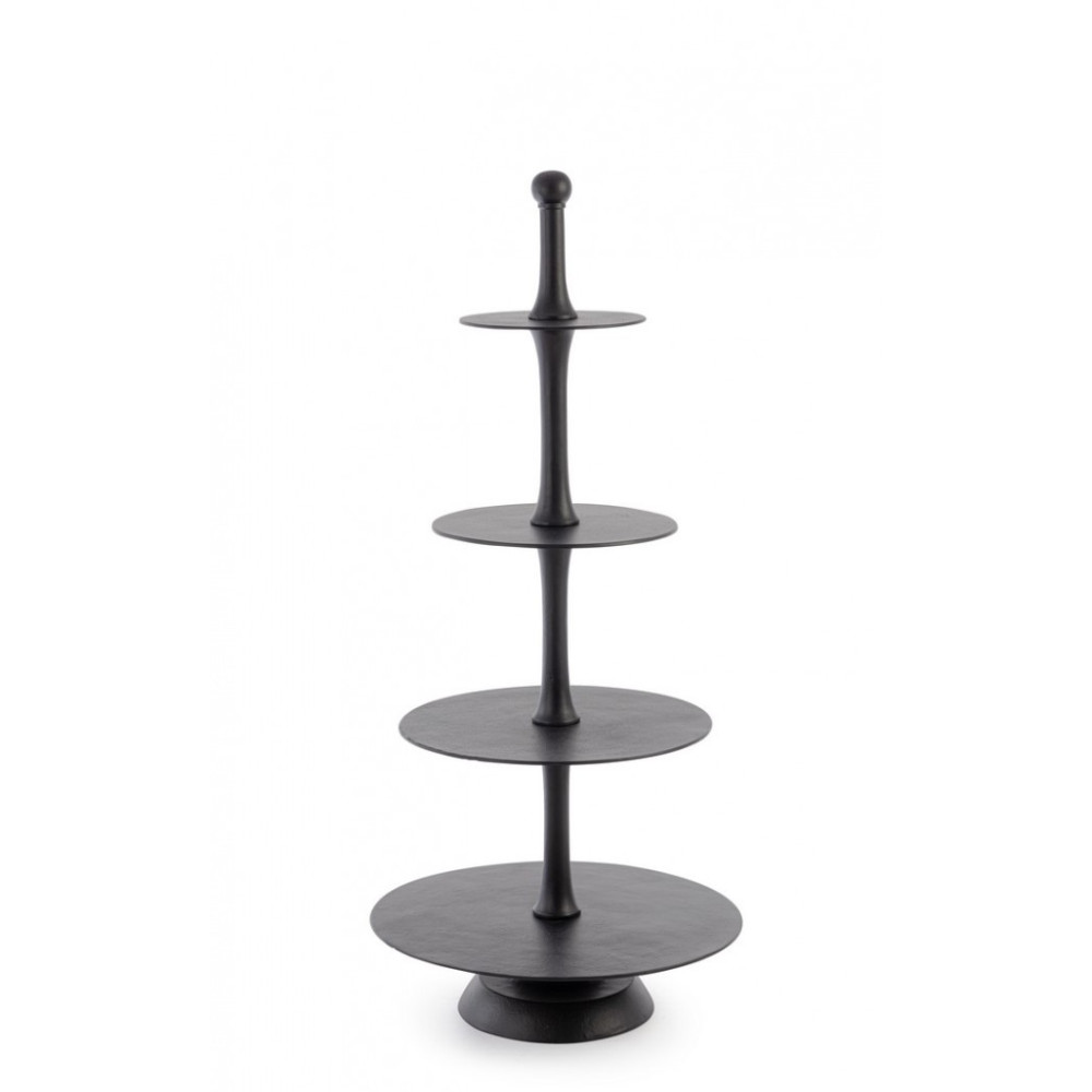 Bizzotto ПІДСТАВКА ДЛЯ ТОРТА MALLET BLACK DECOR 4P H123