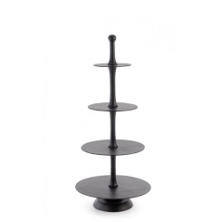 Bizzotto ПІДСТАВКА ДЛЯ ТОРТА MALLET BLACK DECOR 4P H123